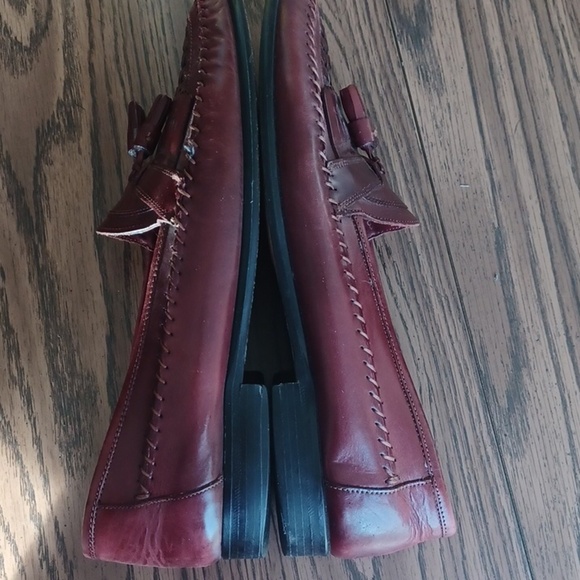 Giorgio Brutini Burgundy Leather Tassel Loafers main image 4